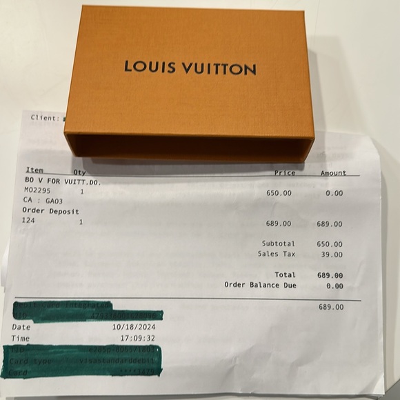 V for Vuitton Earrings! Only Worn Once! In Great Condition! - Picture 4 of 6